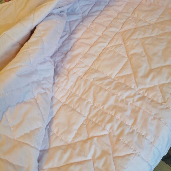 Handmade Lap Quilt Quilted Tablecloths Quilted Couch Throw Pink Poppies Pansies - Picture 7 of 8